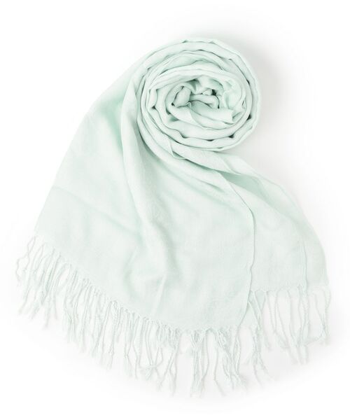 grove / グローブ マフラー・ショール・スヌード・ストール | 【手洗い・UVカット】ダマスク柄ジャカードストール（ミントグリーン(021)）