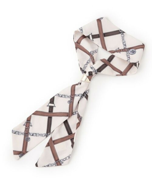 grove / グローブ バンダナ・スカーフ | ナロースカーフ【スカーフリング付】（ライトベージュ(051)）