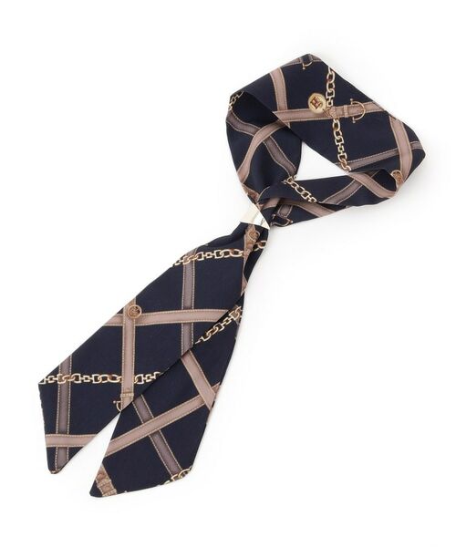 grove / グローブ バンダナ・スカーフ | ナロースカーフ【スカーフリング付】（ネイビー(094)）