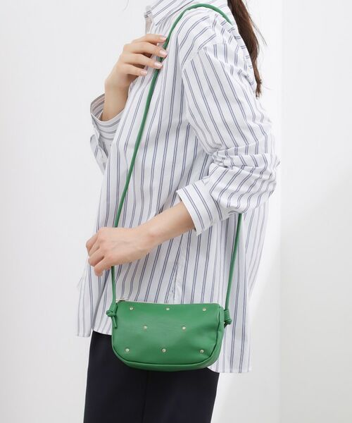 grove / グローブ ショルダーバッグ | キラスタッズラウンドミニショルダー（グリーン(022)）
