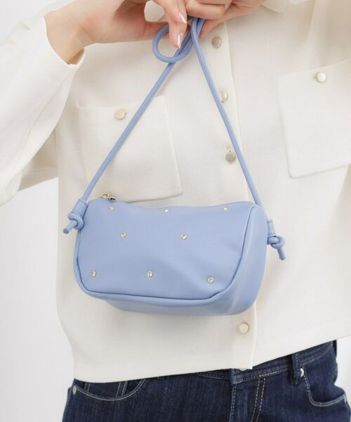 grove / グローブ ショルダーバッグ | キラスタッズラウンドミニショルダー（ブルー(091)）