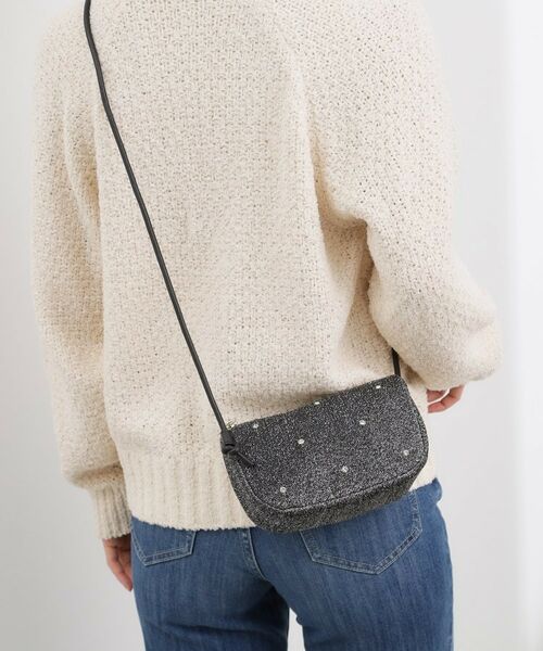 grove / グローブ ショルダーバッグ | キラスタッズラウンドミニショルダー（ブラックシルバー(109)）