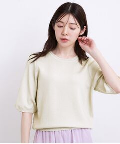 grove / グローブ ニット・セーター | 【シリーズ累計36万枚/UVカット・ひんやり・洗濯機OK】やわらかドライタッチ 五分袖クルーネックニット