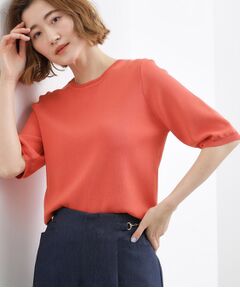 grove / グローブ ニット・セーター | やわらかドライタッチ 五分袖クルーネックニット