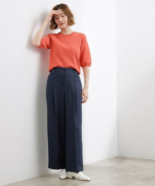 grove / グローブ ニット・セーター | やわらかドライタッチ 五分袖クルーネックニット | 詳細19