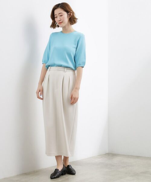 grove / グローブ ニット・セーター | やわらかドライタッチ 五分袖クルーネックニット | 詳細23