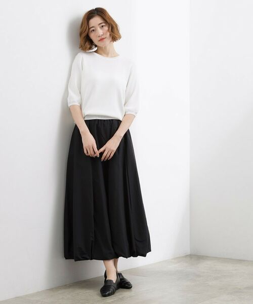 grove / グローブ ニット・セーター | やわらかドライタッチ 五分袖クルーネックニット | 詳細3