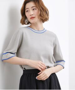 grove / グローブ ニット・セーター | やわらかドライタッチ 袖メッシュ編みニット