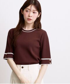 grove / グローブ ニット・セーター | 新色追加！【シリーズ累計36万枚/名品ニット】やわらかドライタッチ 袖メッシュ編みニット
