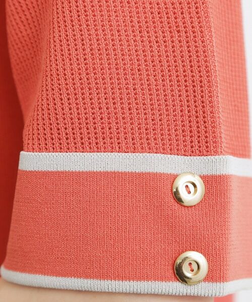 grove / グローブ ニット・セーター | やわらかドライタッチ 袖メッシュ編みニット | 詳細12