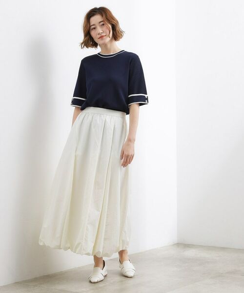 grove / グローブ ニット・セーター | やわらかドライタッチ 袖メッシュ編みニット | 詳細15