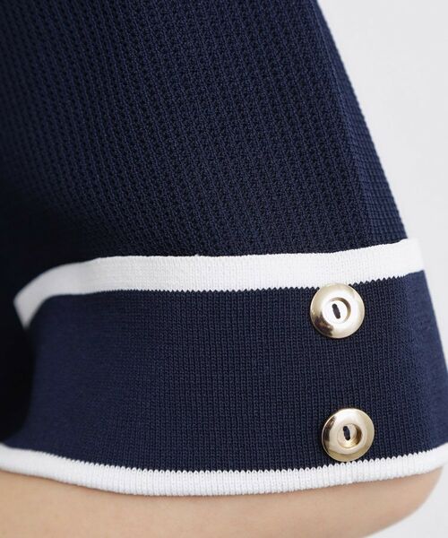 grove / グローブ ニット・セーター | やわらかドライタッチ 袖メッシュ編みニット | 詳細16