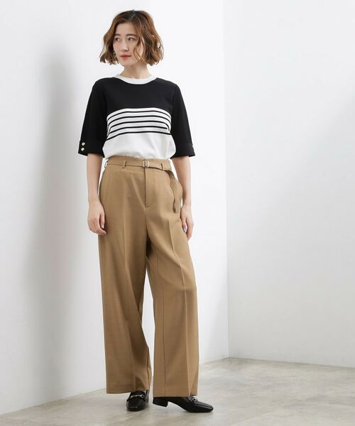 grove / グローブ ニット・セーター | やわらかドライタッチ 袖メッシュ編みニット | 詳細19