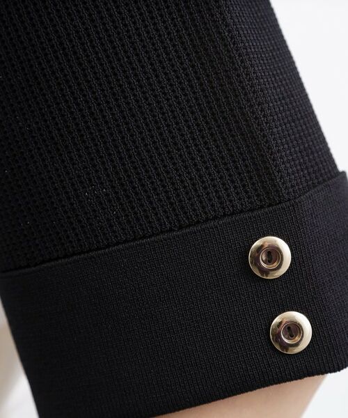 grove / グローブ ニット・セーター | やわらかドライタッチ 袖メッシュ編みニット | 詳細20