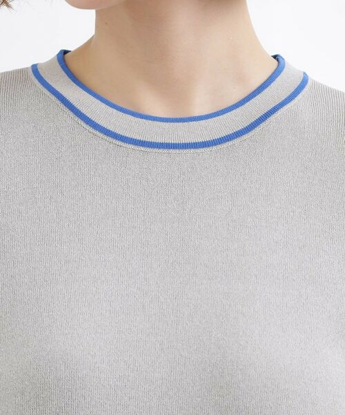 grove / グローブ ニット・セーター | やわらかドライタッチ 袖メッシュ編みニット | 詳細24