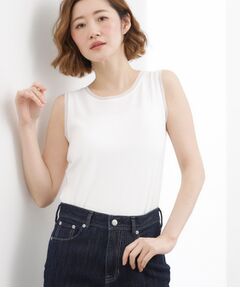 grove / グローブ キャミソール・チューブトップ | チュールクルーネックタンクトップ