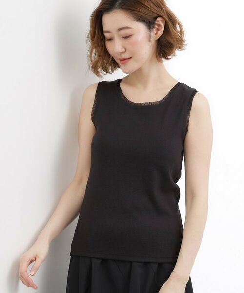 grove / グローブ キャミソール・チューブトップ | チュールクルーネックタンクトップ | 詳細9