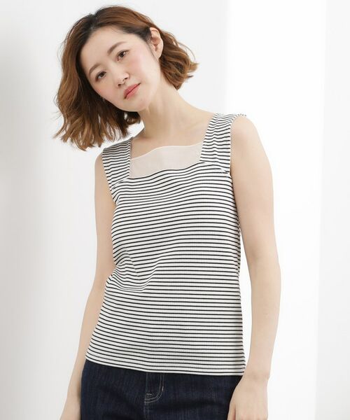 grove / グローブ キャミソール・チューブトップ | シアードッキングスクエアタンク（オフホワイト(303)）