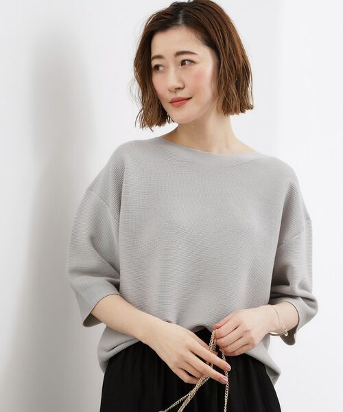 grove / グローブ ニット・セーター | 【貴島明日香さん着用／洗濯機で洗える】レイヤードにもおすすめ、軽やかクロップドニット（ライトグレー(011)）