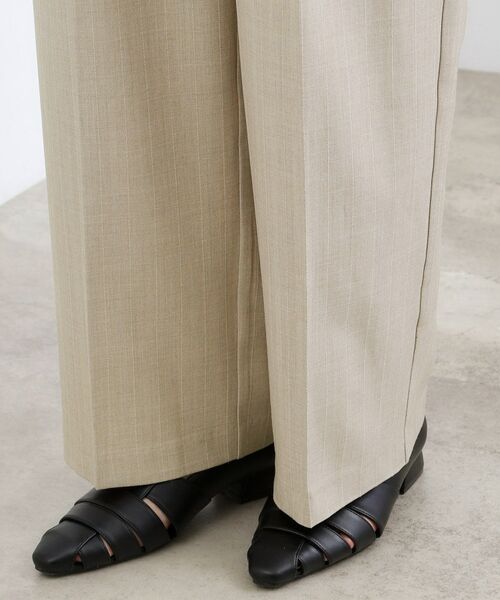 grove / グローブ パンツ | 【貴島明日香さん着用】リネンライクストライプワイドパンツ | 詳細23