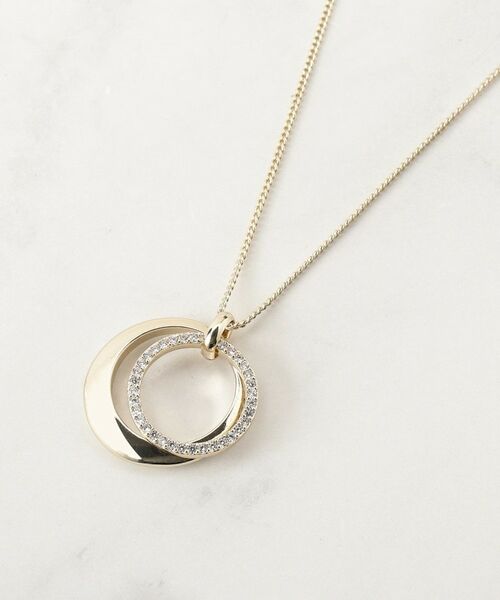 grove / グローブ ネックレス・ペンダント・チョーカー | ダブルメタルビジューリングネックレス（ゴールド(007)）