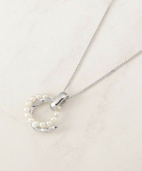 grove / グローブ ネックレス・ペンダント・チョーカー | サークルメタルパール調ワントップ（シルバー(006)）