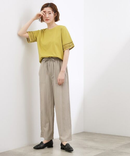 grove / グローブ カットソー | 袖口透かし刺繍Tシャツ | 詳細11