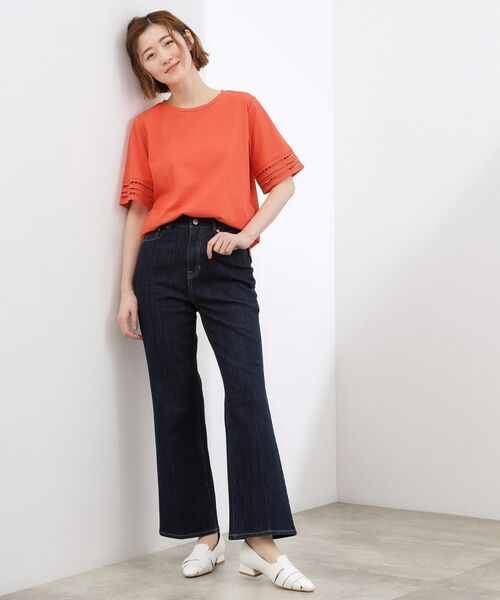 grove / グローブ カットソー | 袖口透かし刺繍Tシャツ | 詳細15