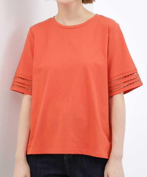 grove / グローブ カットソー | 袖口透かし刺繍Tシャツ | 詳細17