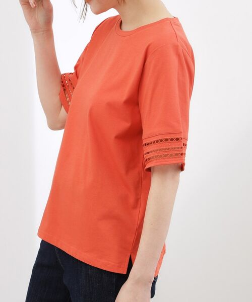 grove / グローブ カットソー | 袖口透かし刺繍Tシャツ | 詳細18