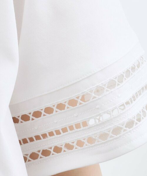 grove / グローブ カットソー | 袖口透かし刺繍Tシャツ | 詳細4