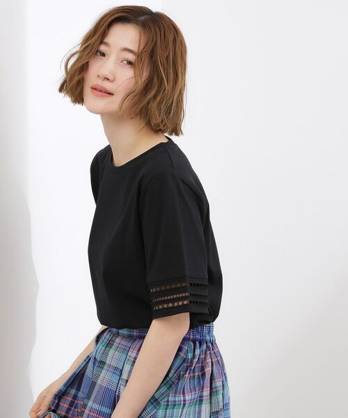 grove / グローブ カットソー | 袖口透かし刺繍Tシャツ | 詳細6