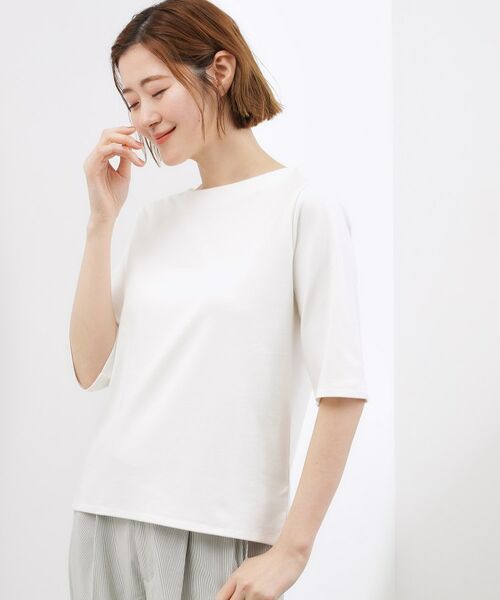 grove / グローブ カットソー | スムースボートネックTシャツ | 詳細1