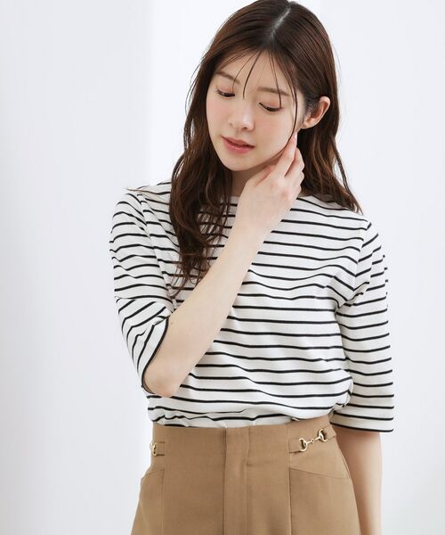 grove / グローブ カットソー | スムースボートネックTシャツ | 詳細17