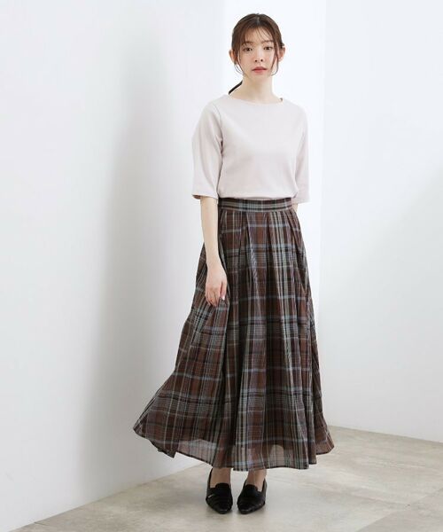 grove / グローブ カットソー | スムースボートネックTシャツ | 詳細6