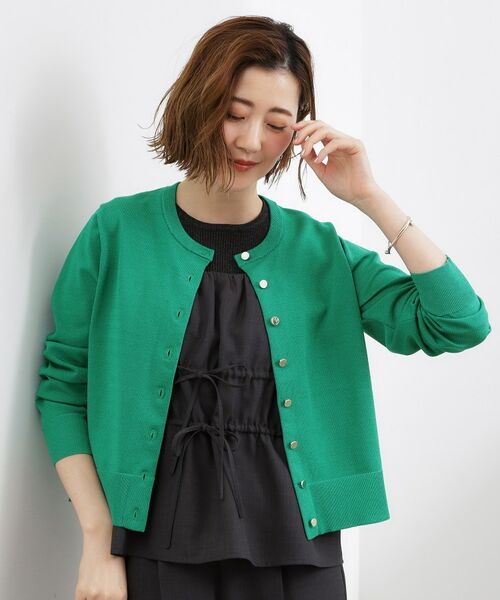grove / グローブ カーディガン・ボレロ | メタルボタンクルーネックカーディガン | 詳細9