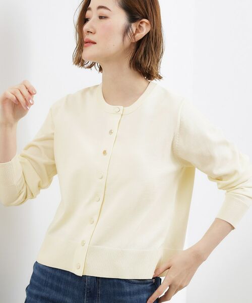 grove / グローブ カーディガン・ボレロ | メタルボタンクルーネックカーディガン（オフホワイト(003)）