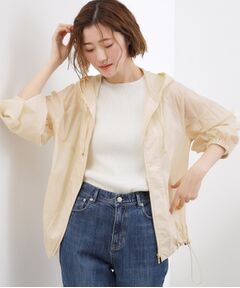 grove / グローブ レザーブルゾン・ジャケット | 【洗える】軽やかシアーナイロンフーディブルゾン