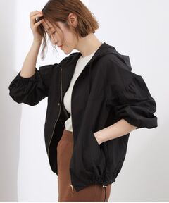 grove / グローブ レザーブルゾン・ジャケット | 【洗える】軽やかシアーナイロンフーディブルゾン