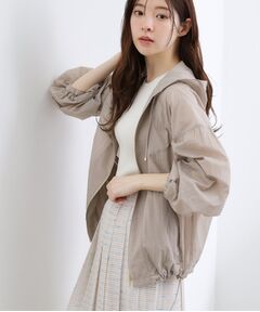 grove / グローブ レザーブルゾン・ジャケット | 【洗える】軽やかシアーナイロンフーディブルゾン