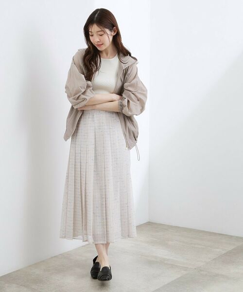 grove / グローブ レザーブルゾン・ジャケット | 【洗える】軽やかシアーナイロンフーディブルゾン | 詳細11