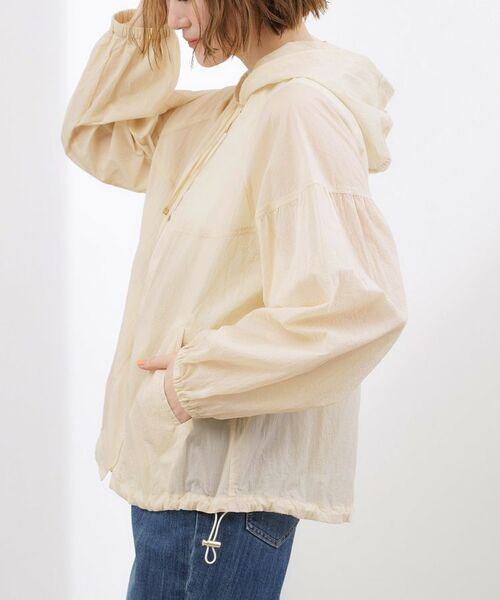 grove / グローブ レザーブルゾン・ジャケット | 【洗える】軽やかシアーナイロンフーディブルゾン | 詳細14