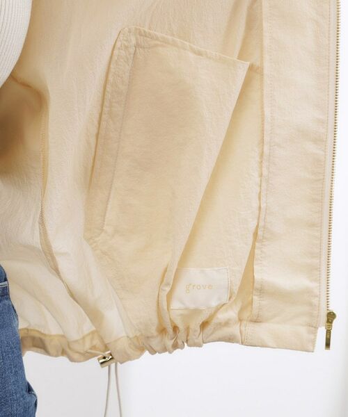grove / グローブ レザーブルゾン・ジャケット | 【貴島明日香さん着用・洗える】軽やかシアーナイロンフーディブルゾン | 詳細26
