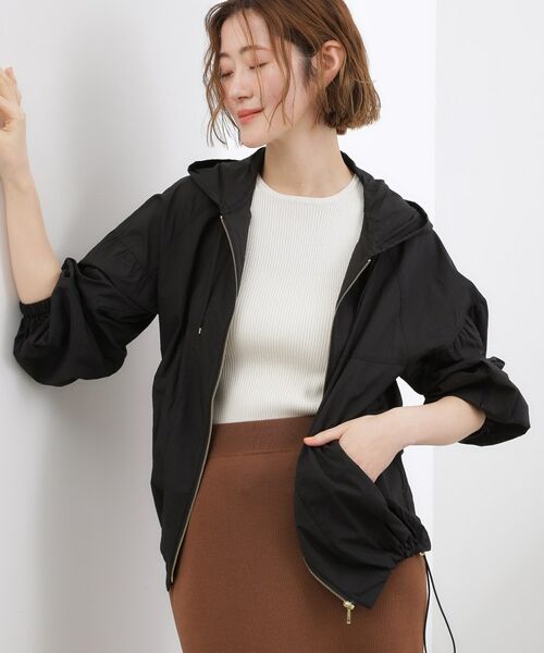 grove / グローブ レザーブルゾン・ジャケット | 【洗える】軽やかシアーナイロンフーディブルゾン | 詳細5