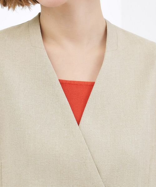 grove / グローブ ノーカラージャケット | リネンライクカラーレスジャケット | 詳細16