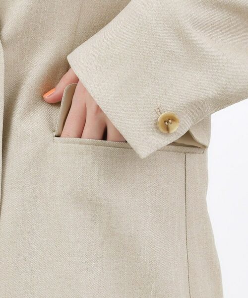 grove / グローブ ノーカラージャケット | リネンライクカラーレスジャケット | 詳細19