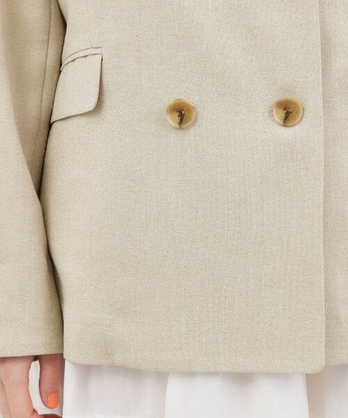 grove / グローブ ノーカラージャケット | リネンライクカラーレスジャケット | 詳細20
