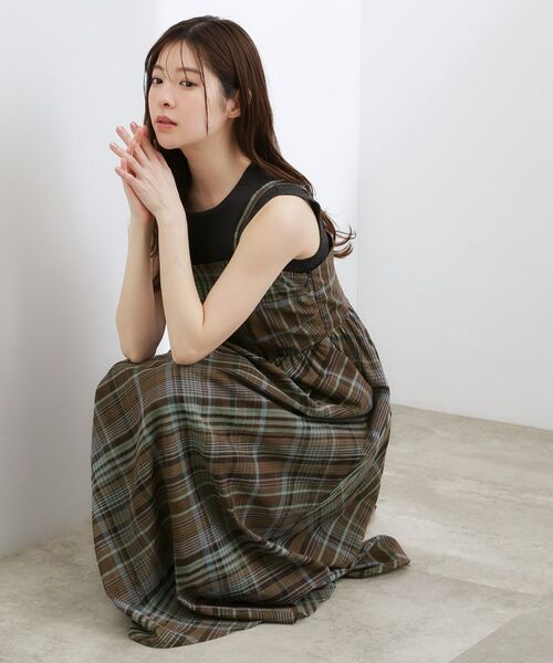 grove / グローブ ワンピース | 夏を楽しむ一枚、マドラスチェックキャミワンピース | 詳細1