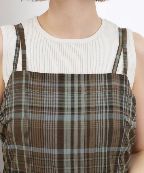 grove / グローブ ワンピース | 夏を楽しむ一枚、マドラスチェックキャミワンピース | 詳細12