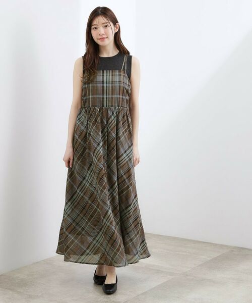grove / グローブ ワンピース | 夏を楽しむ一枚、マドラスチェックキャミワンピース | 詳細3